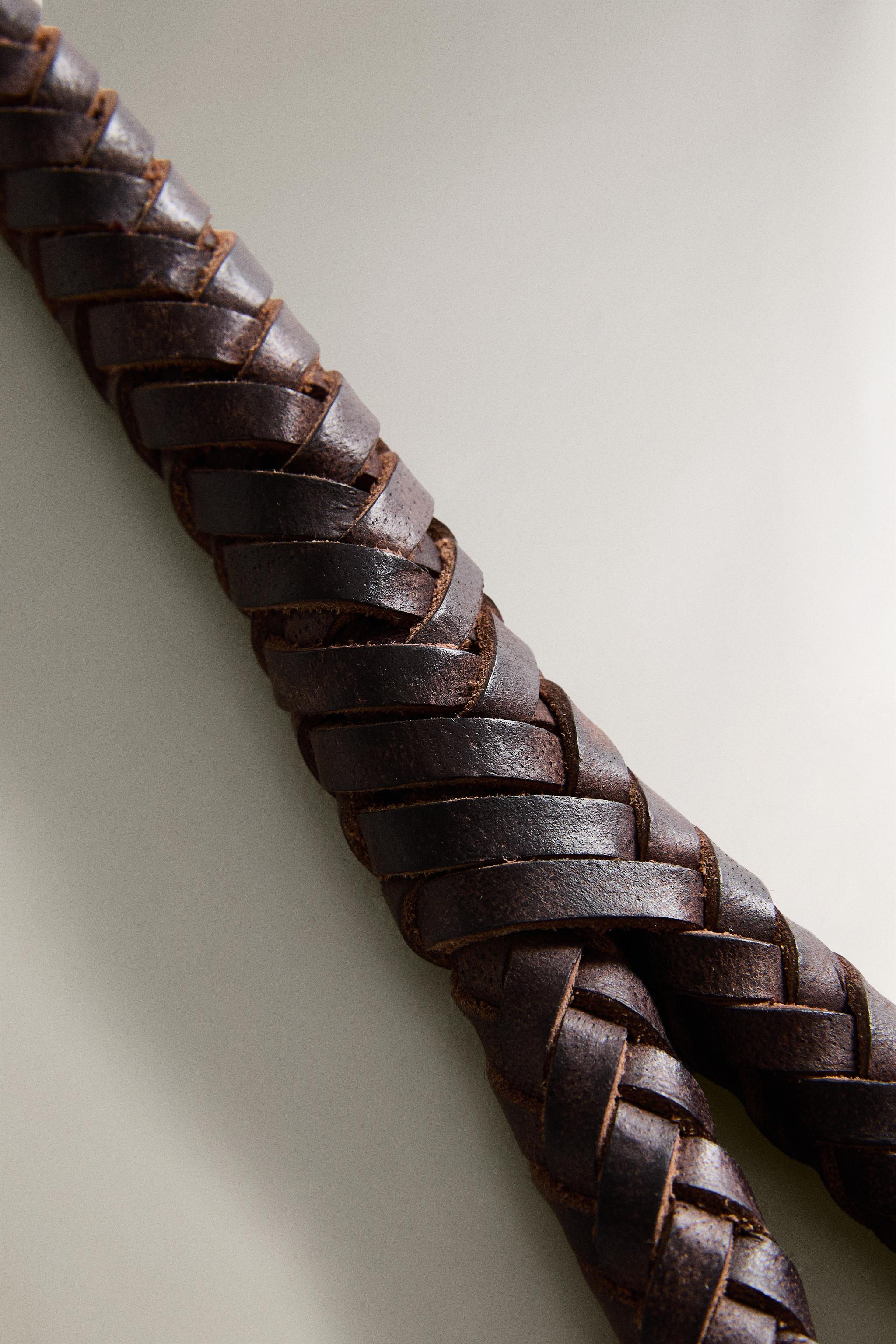 BRAIDED LEATHER DOG LEASH